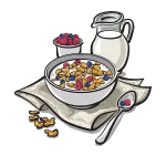غلات برشته و صبحانه