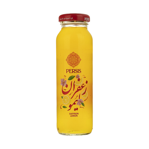 نوشیدنی لیمو-زعفران شیشه 200ml پرسیس